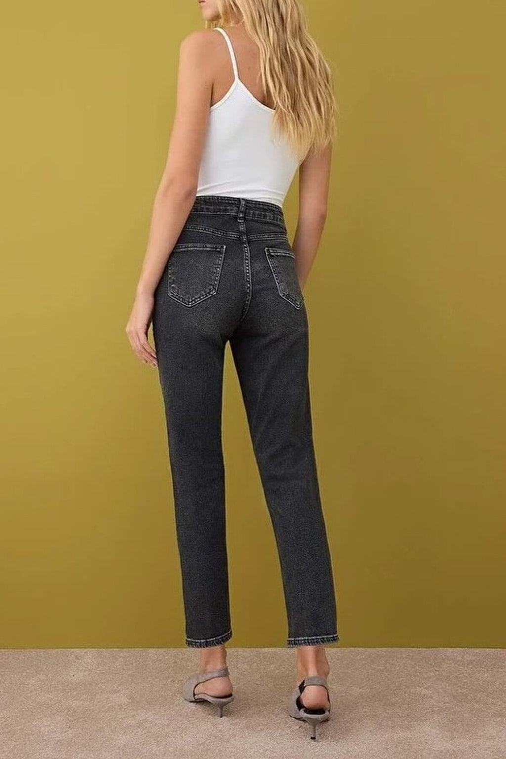 High Waist Comfort Mom Jeans