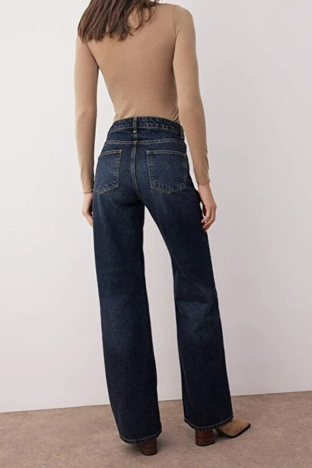 Normal Waist Wide Leg Jeans
