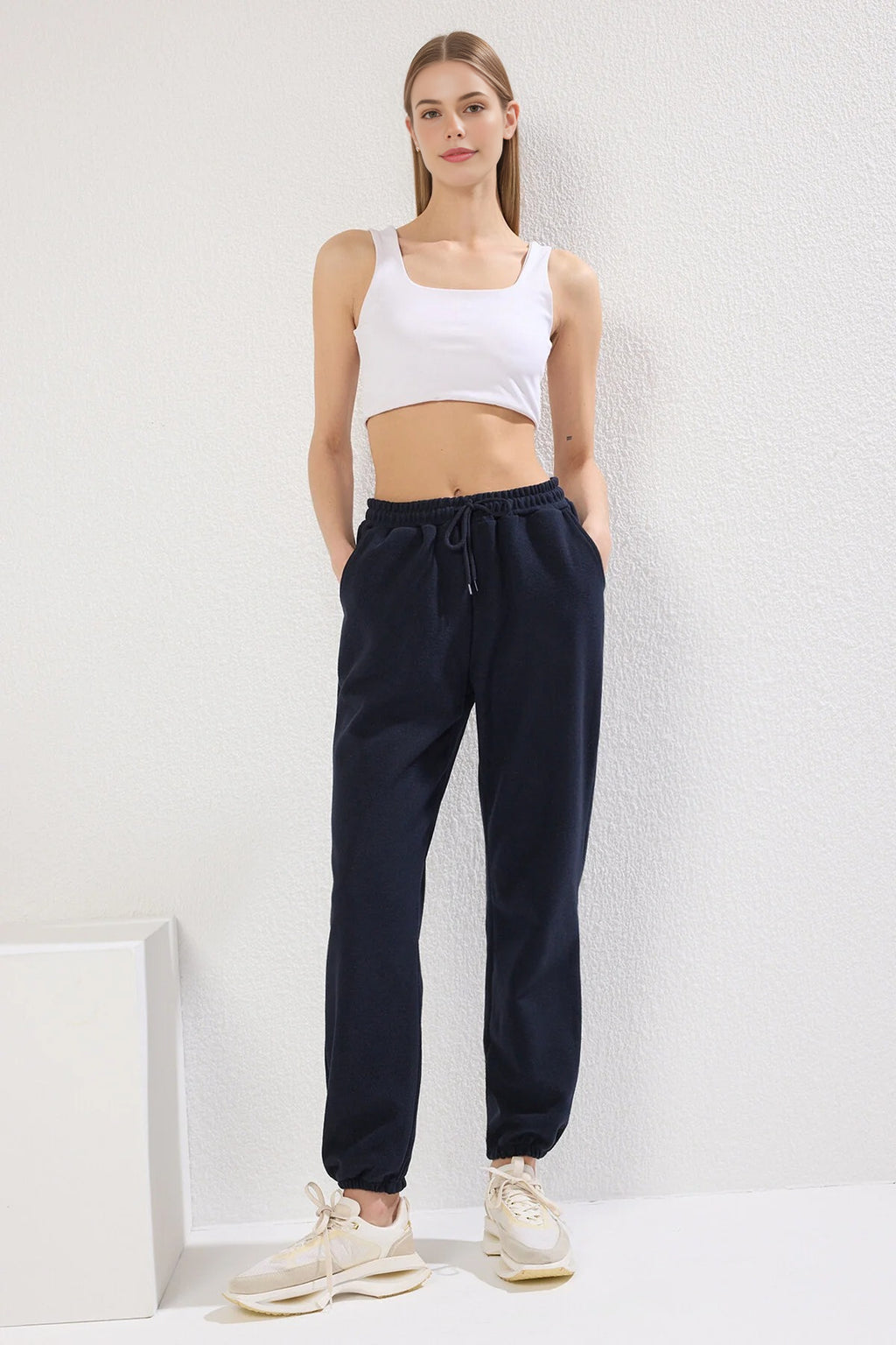 Relaxed Fit Knit Jogger with Pockets