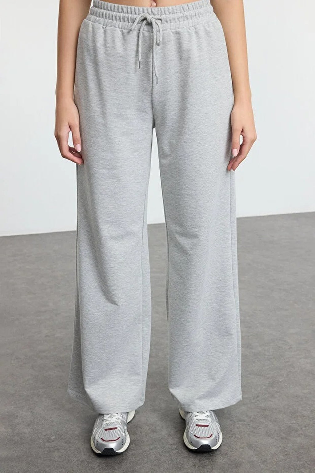 Cotton Wide Leg Thin Knit Jogger