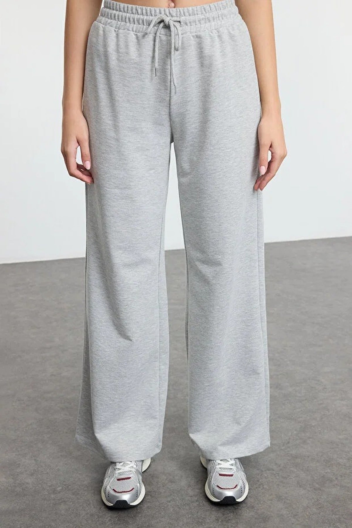 Cotton Wide Leg Thin Knit Jogger