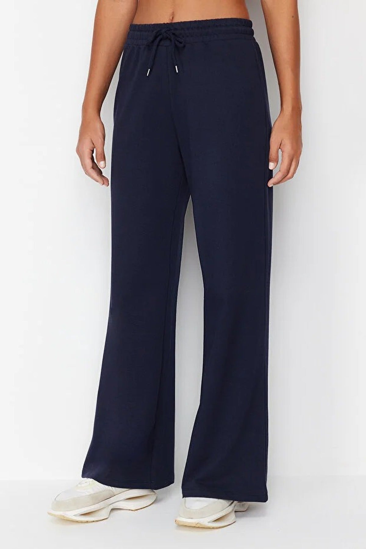 Cotton Wide Leg Thin Knit Jogger