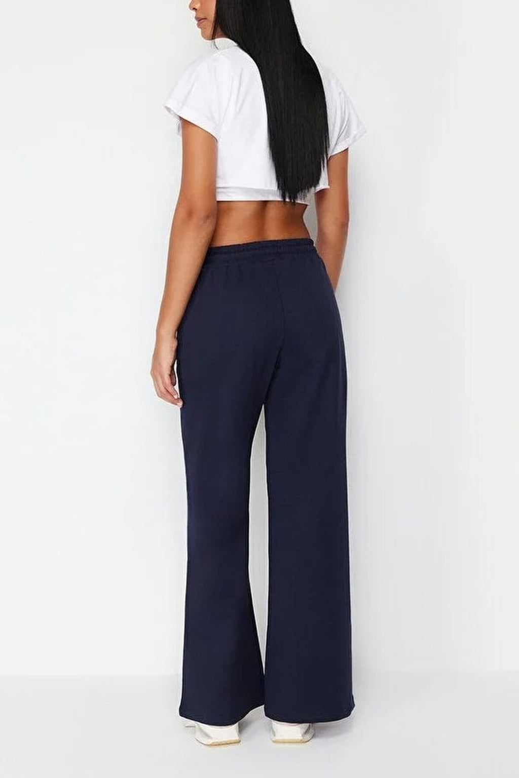 Cotton Wide Leg Thin Knit Jogger