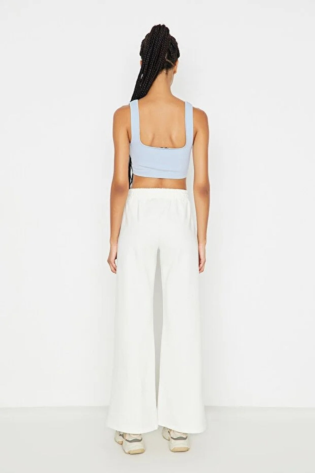 Cotton Wide Leg Thin Knit Jogger