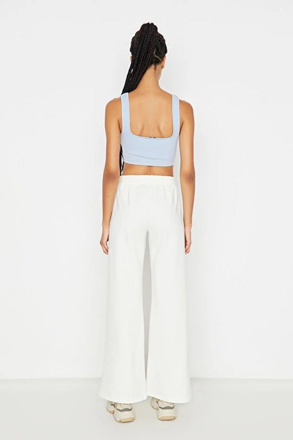 Cotton Wide Leg Thin Knit Jogger