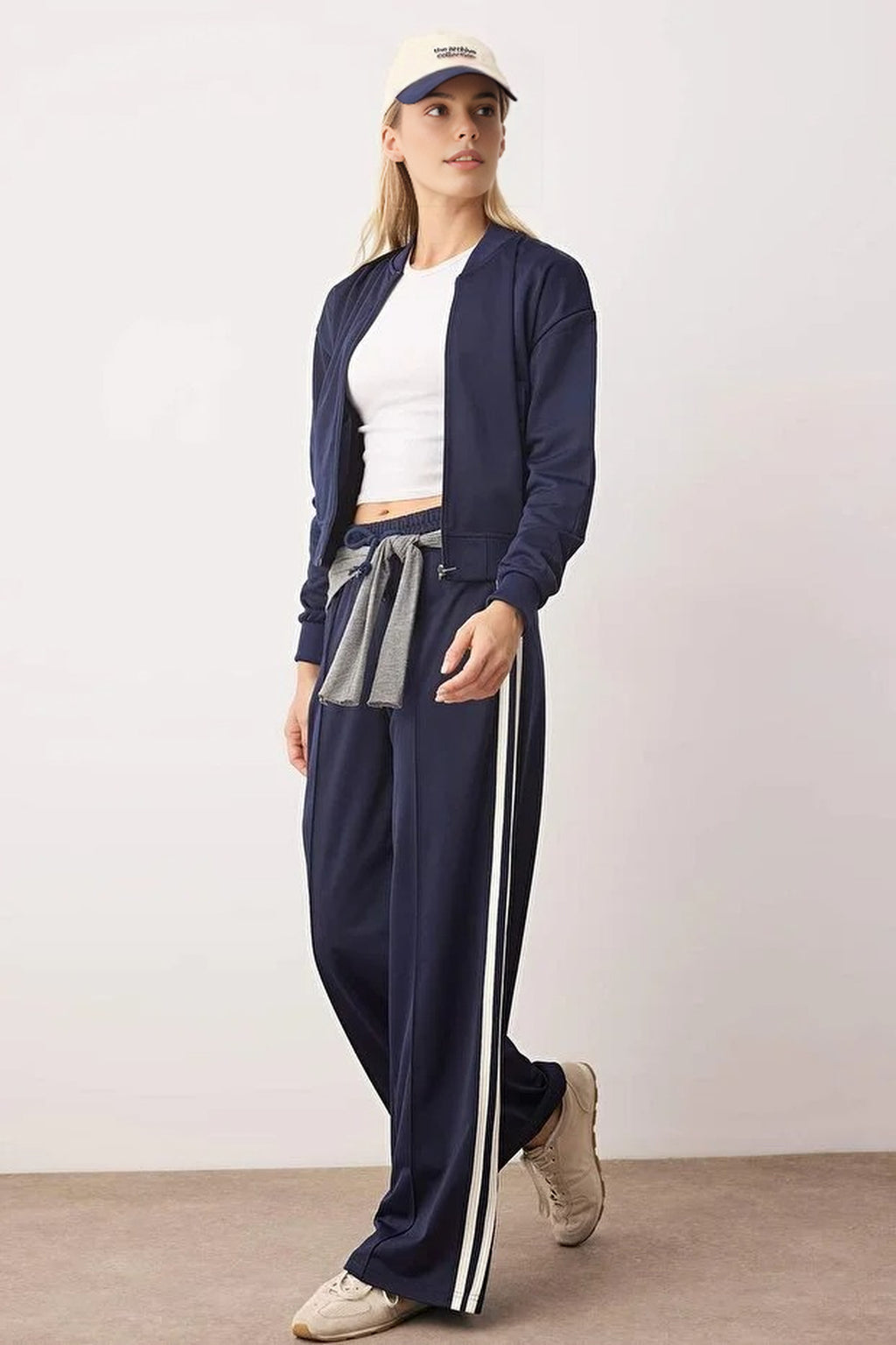 Striped Scuba Fabric Sport Knit Jogger