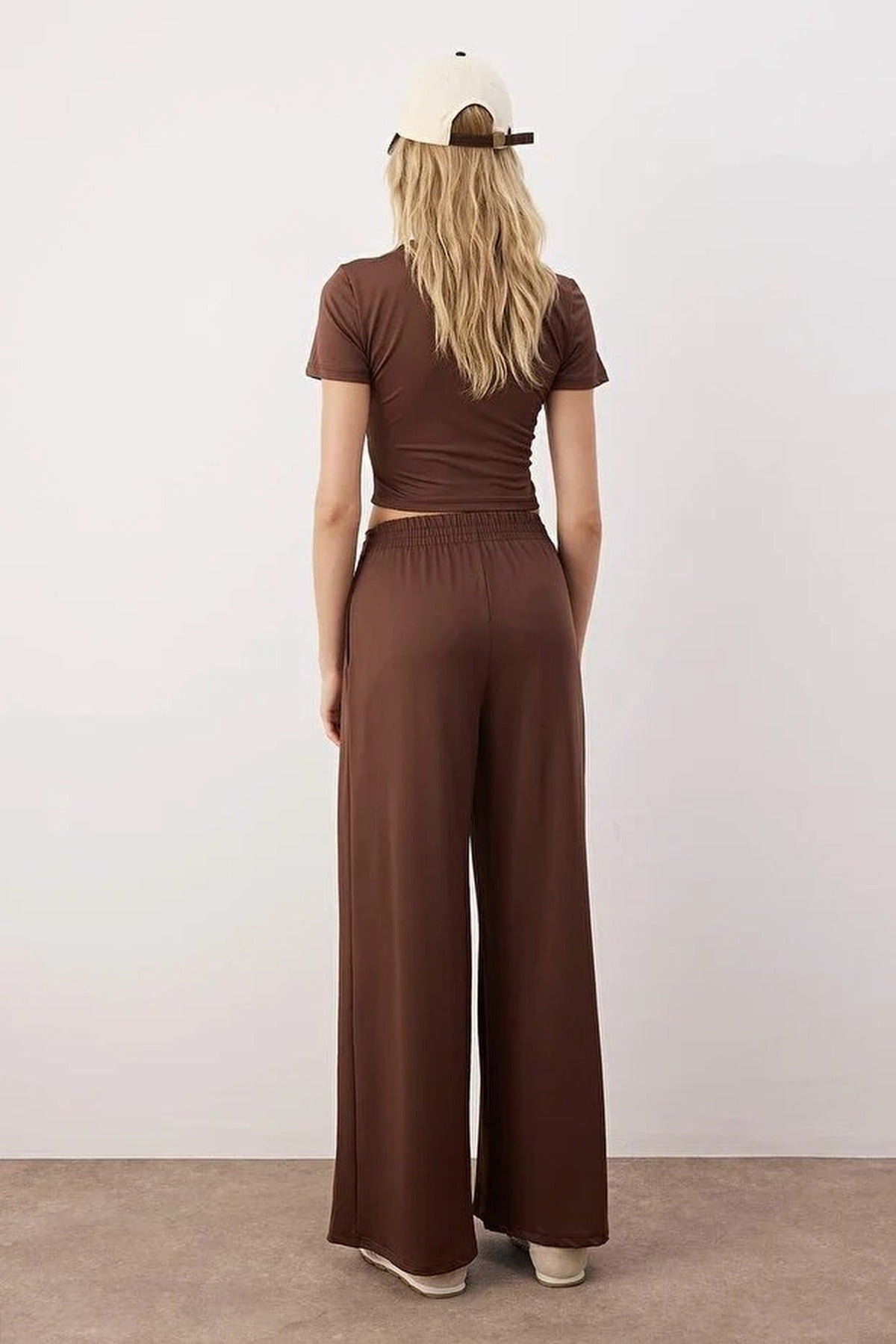 Pleated Scuba Fabric Sport Knit Jogger