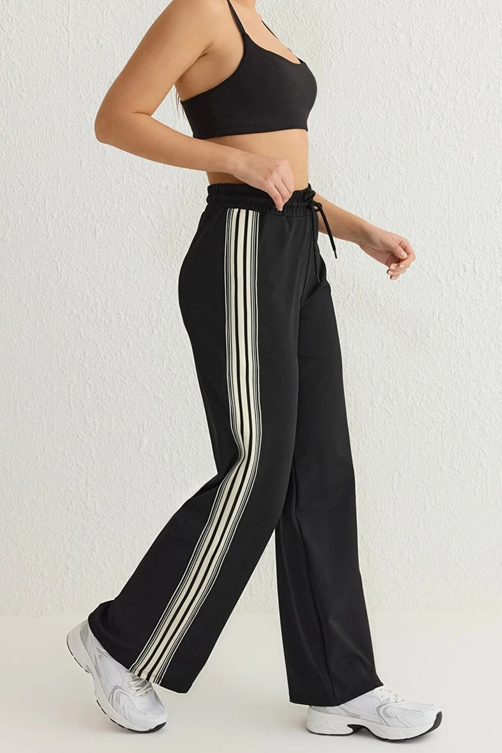 Striped Scuba Fabric Sport Knit Jogger