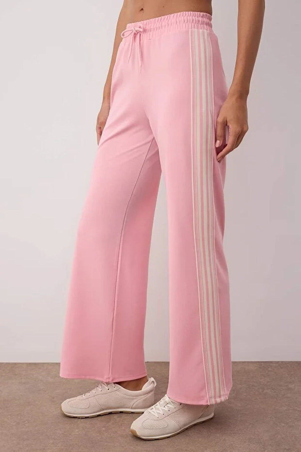 Striped Scuba Fabric Sport Knit Jogger