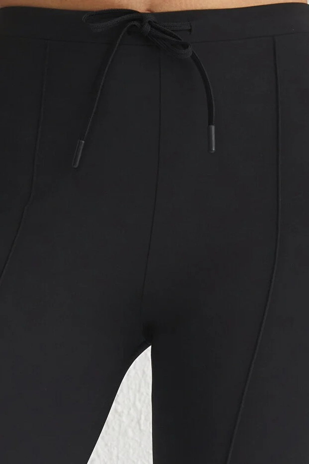 Scuba Fabric Knitted Jogger with Tie Detail