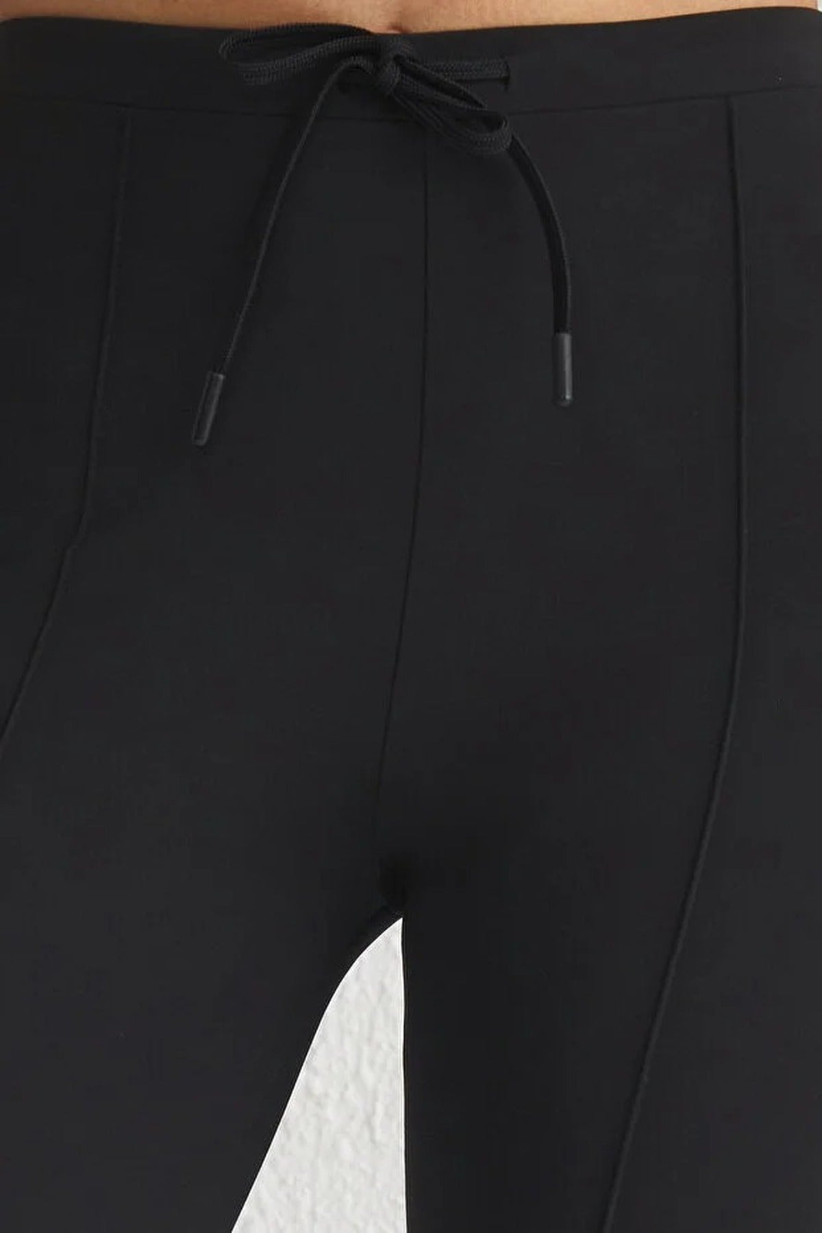 Scuba Fabric Knitted Jogger with Tie Detail