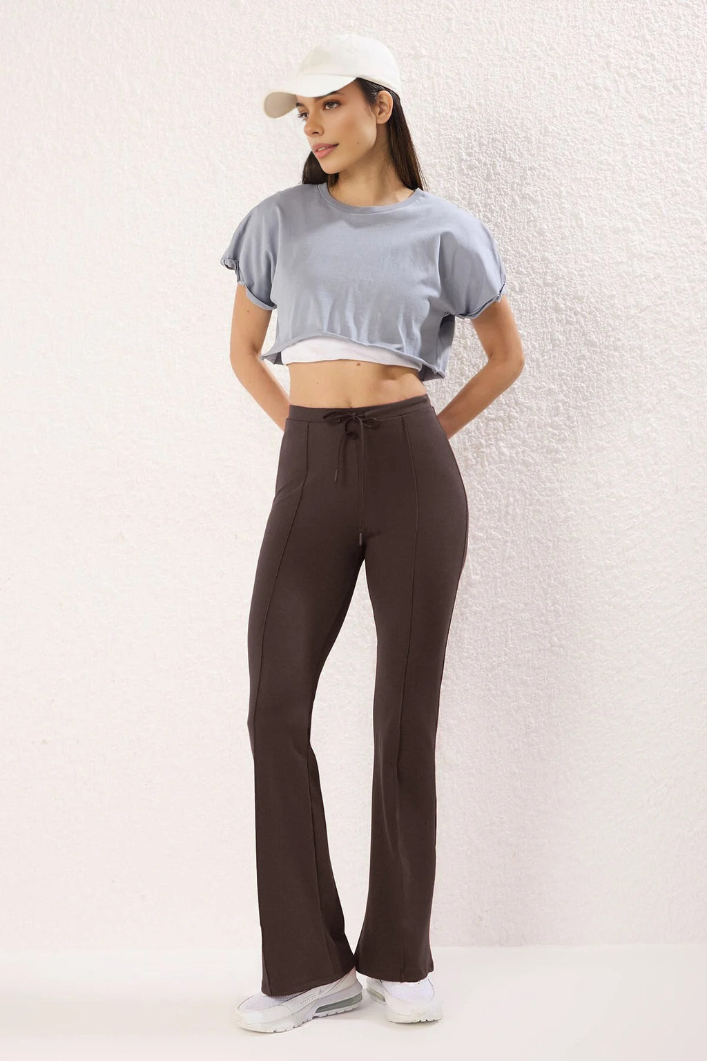 Scuba Fabric Knitted Jogger with Tie Detail