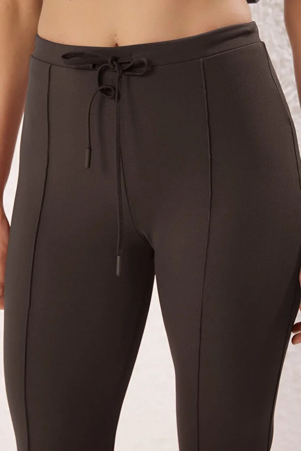 Scuba Fabric Knitted Jogger with Tie Detail