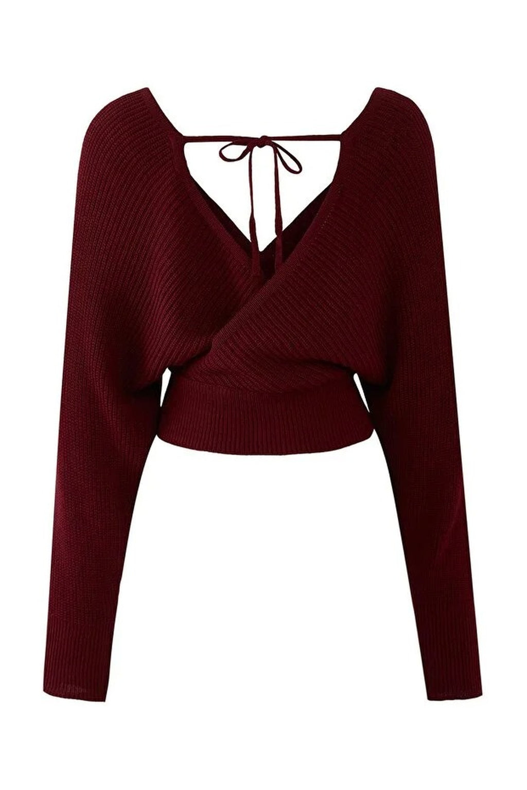 Wrap Front Knitted Jumper