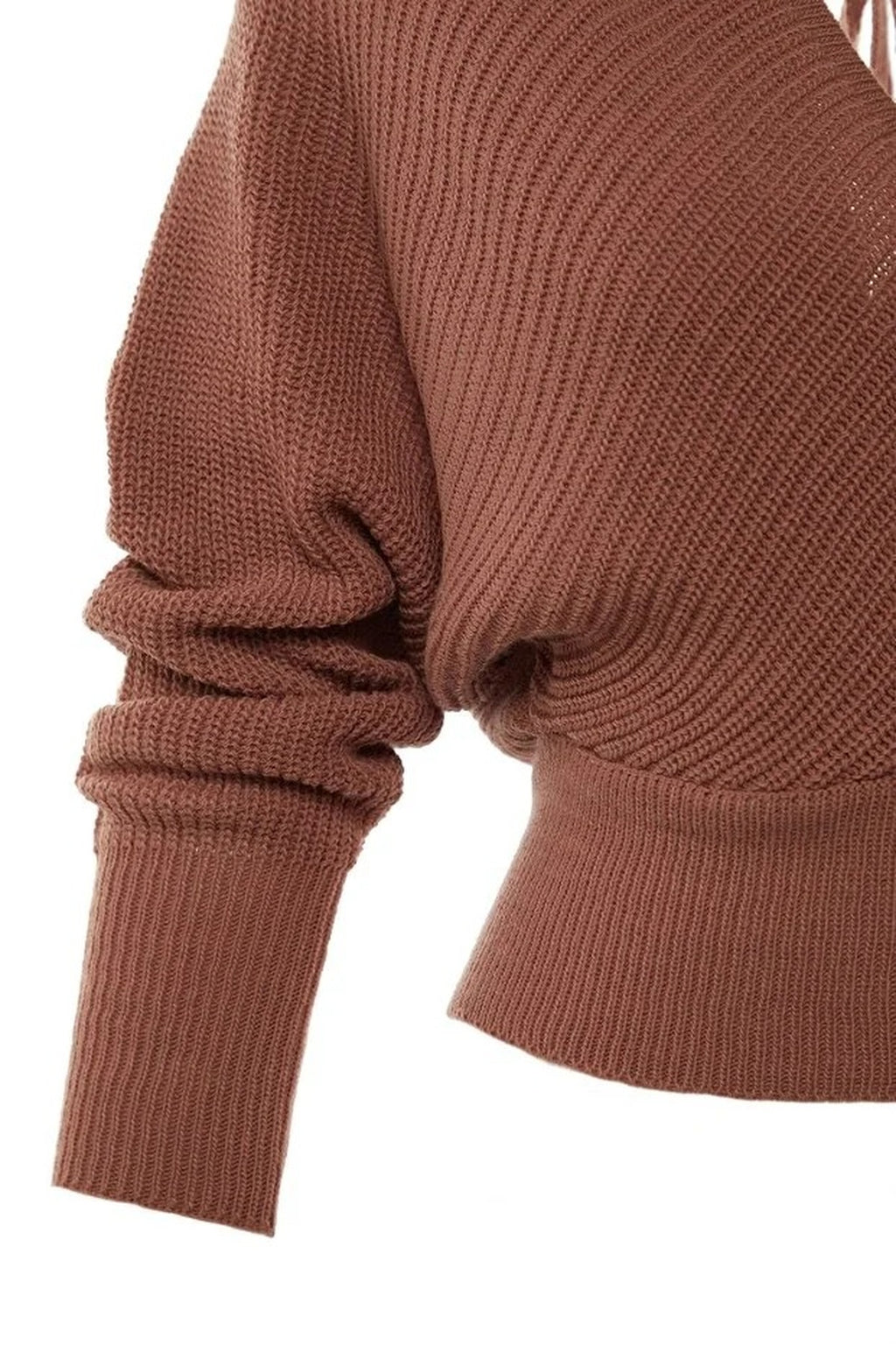 Wrap Front Knitted Jumper