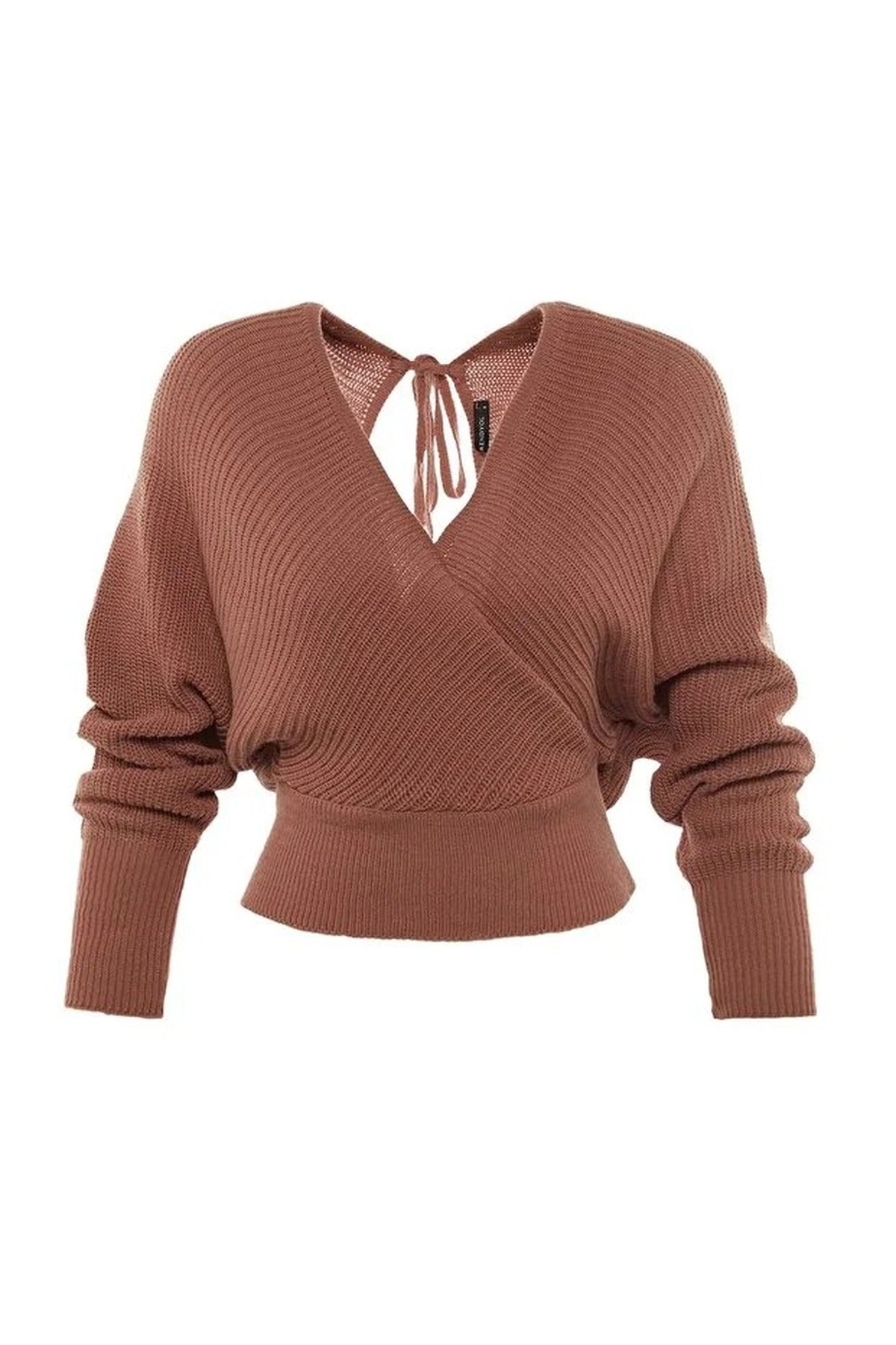 Wrap Front Knitted Jumper