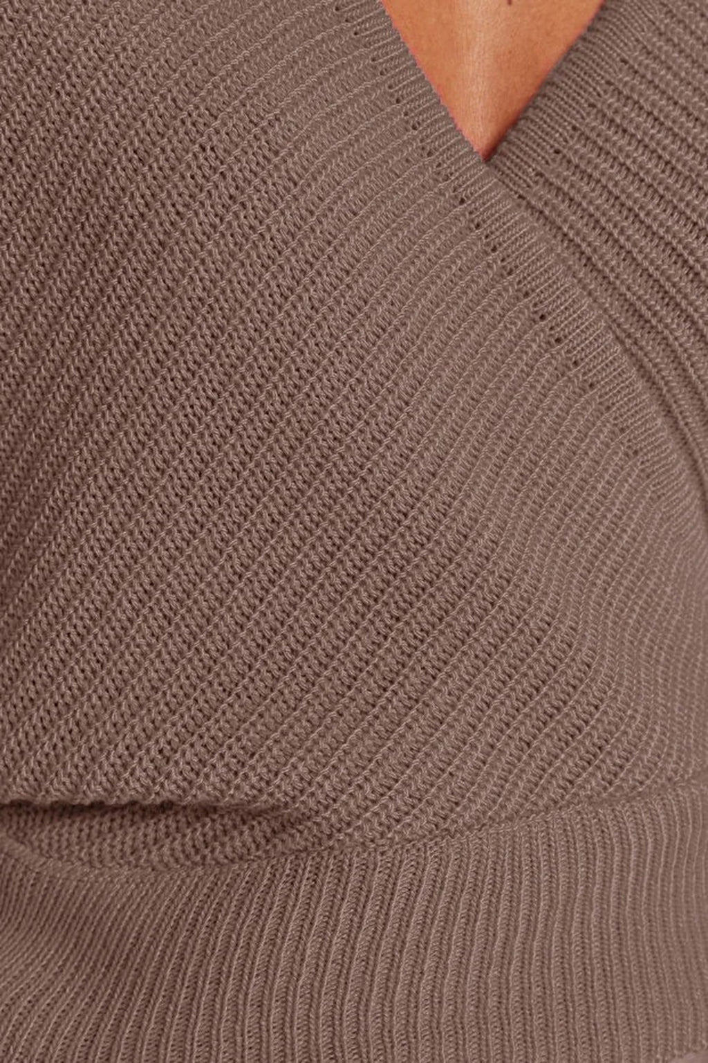 Wrap Front Knitted Jumper