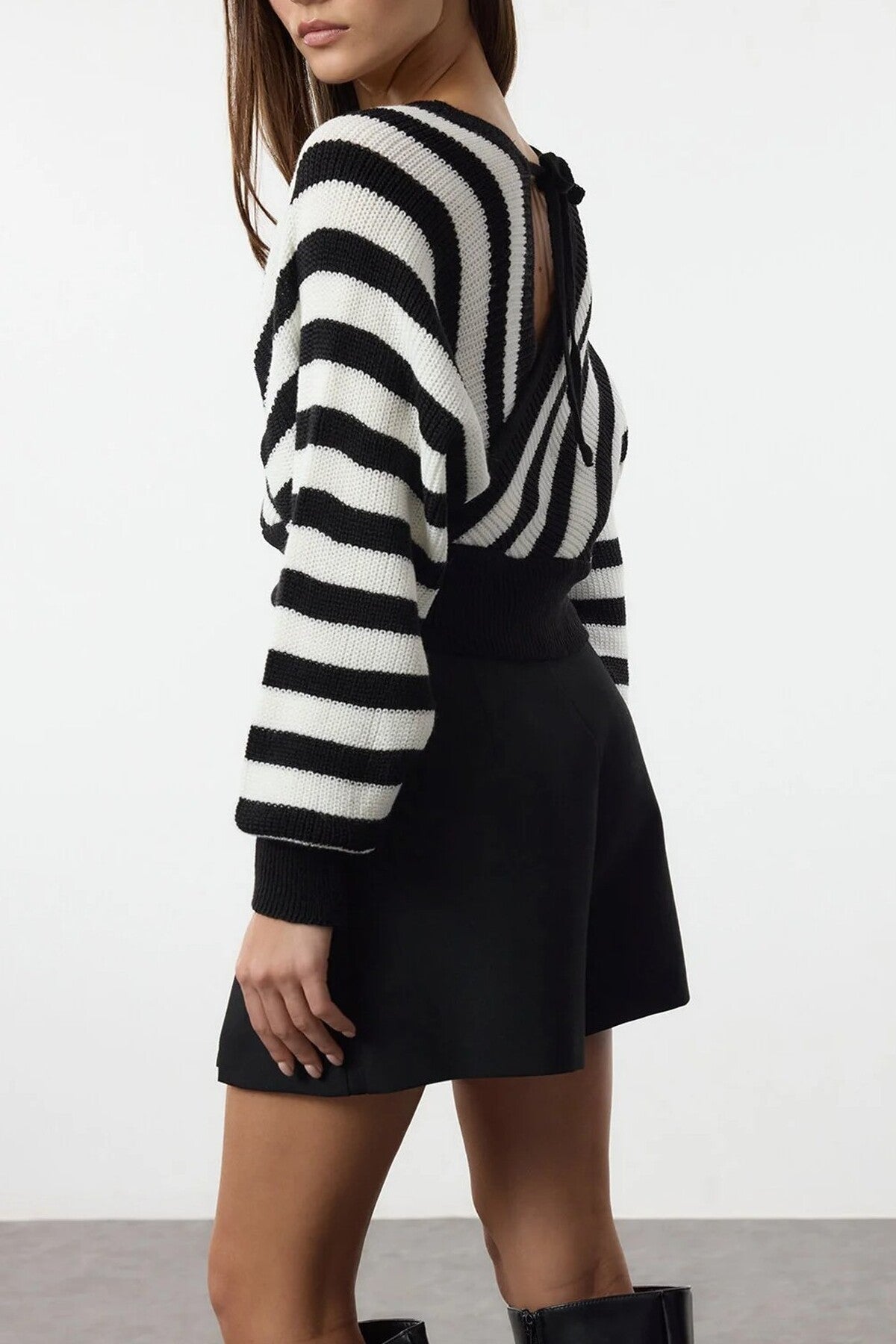 Wrap Front Knitted Jumper