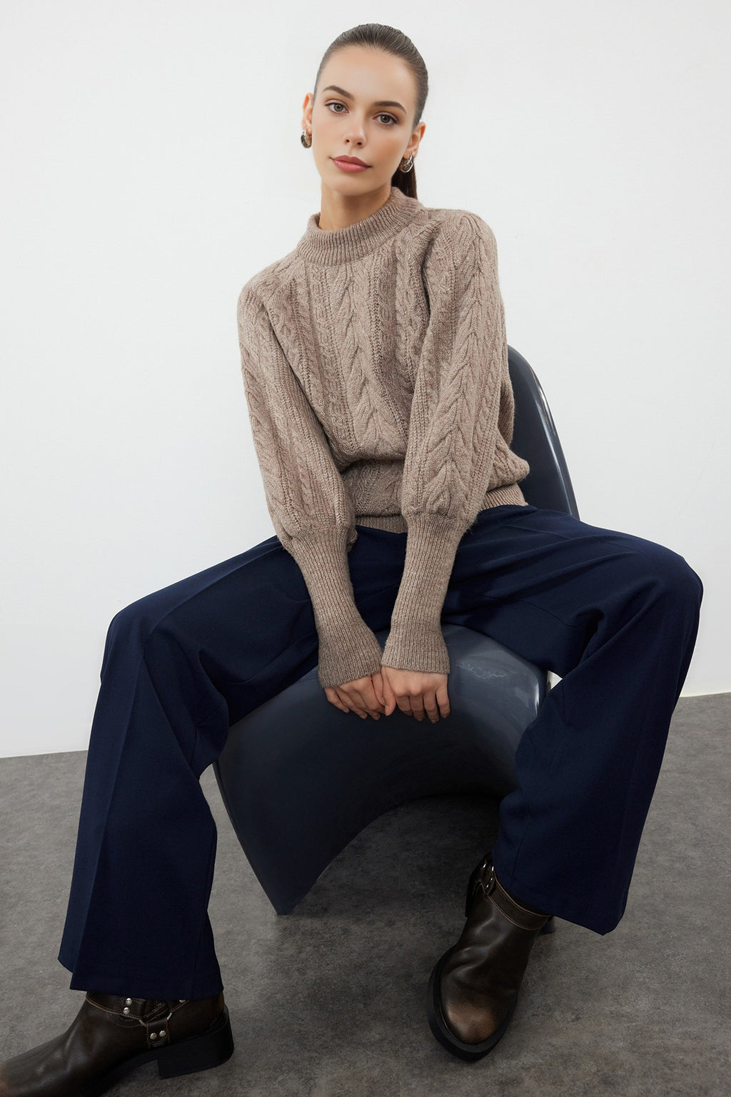 Soft Textured Knit Sweater