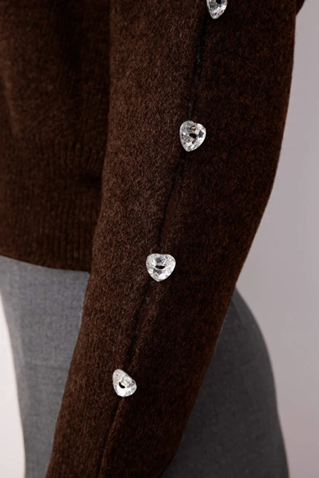 Soft Textured Button Detailed Knit Sweater