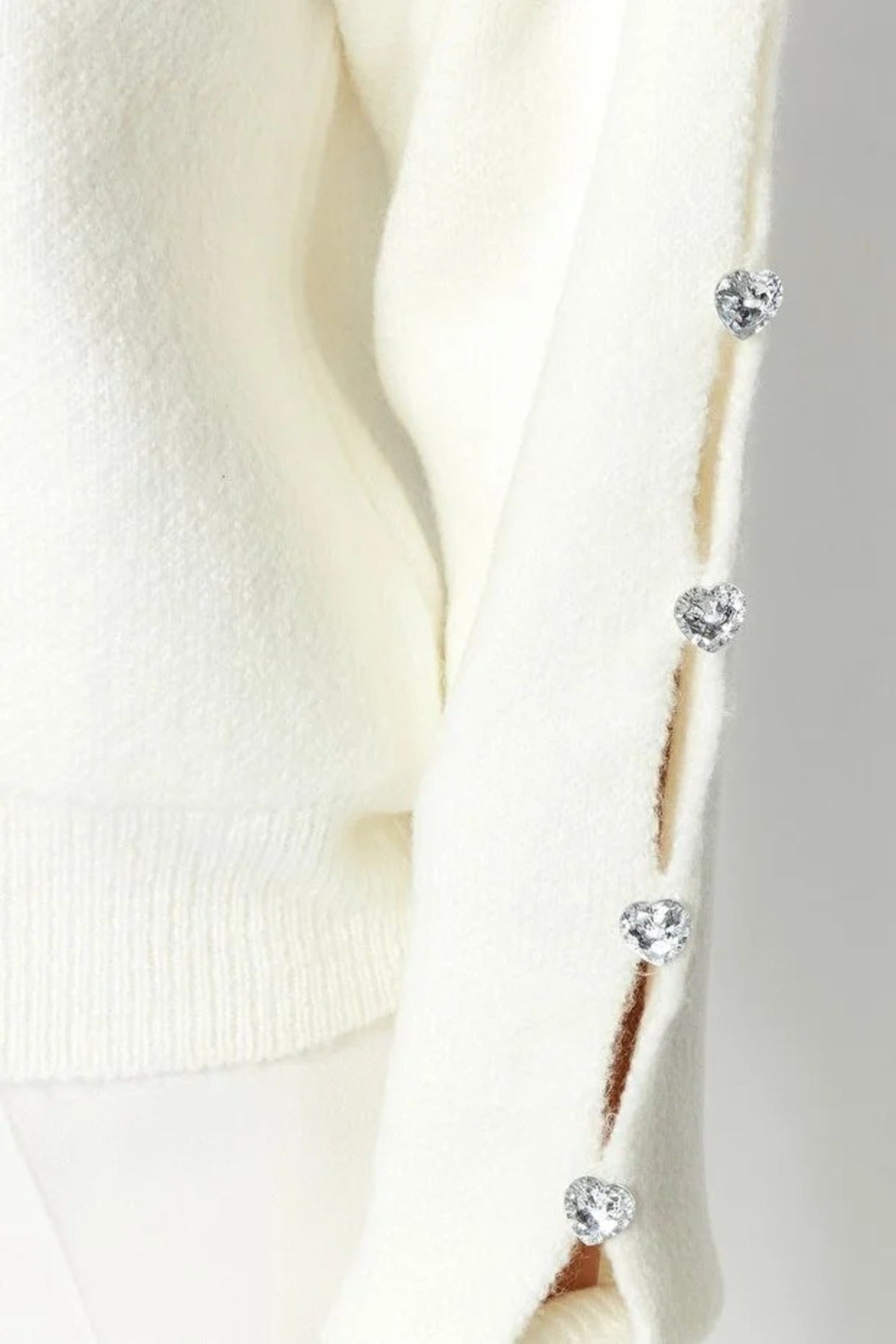 Soft Textured Button Detailed Knit Sweater