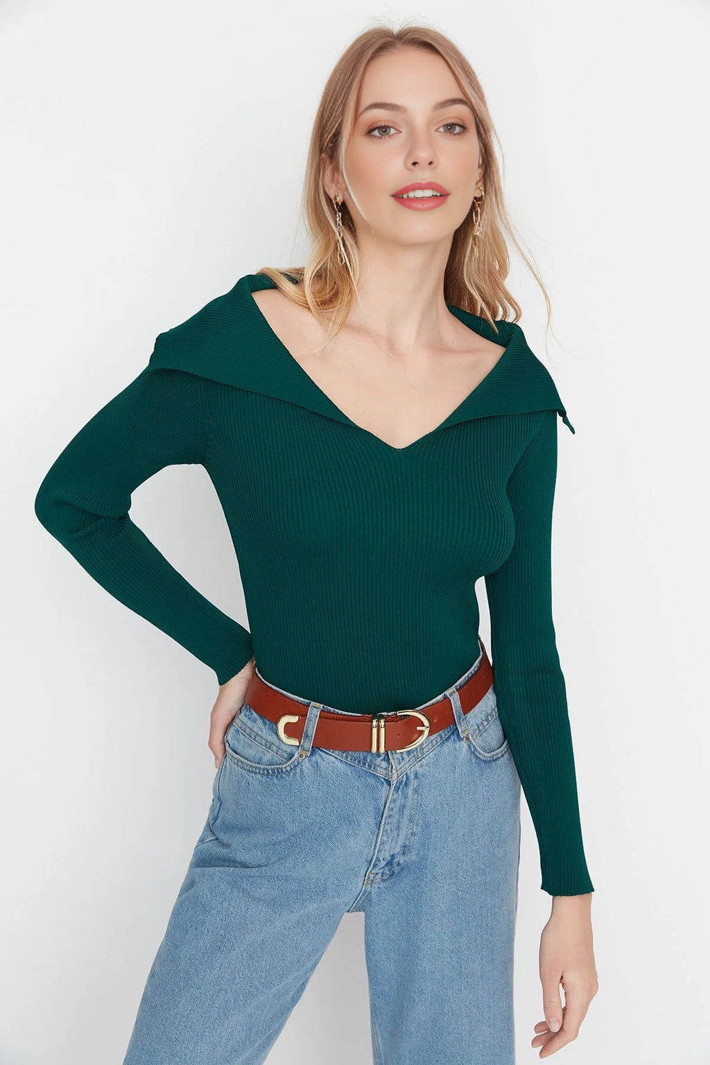 Carmen Collar Knit Sweater