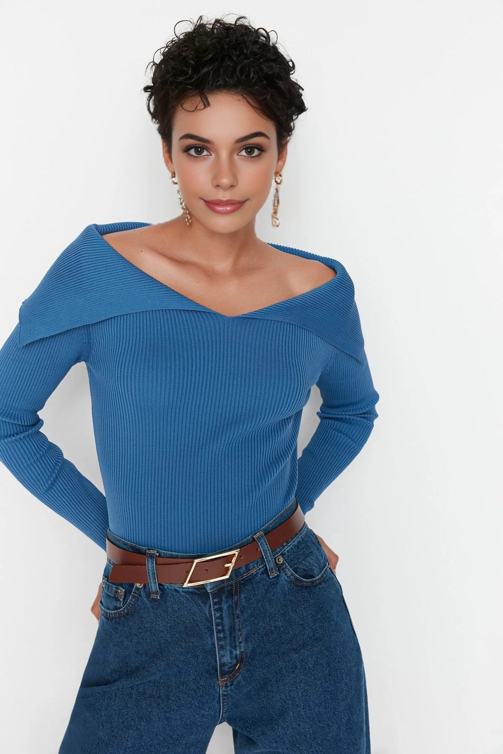 Carmen Collar Knit Sweater