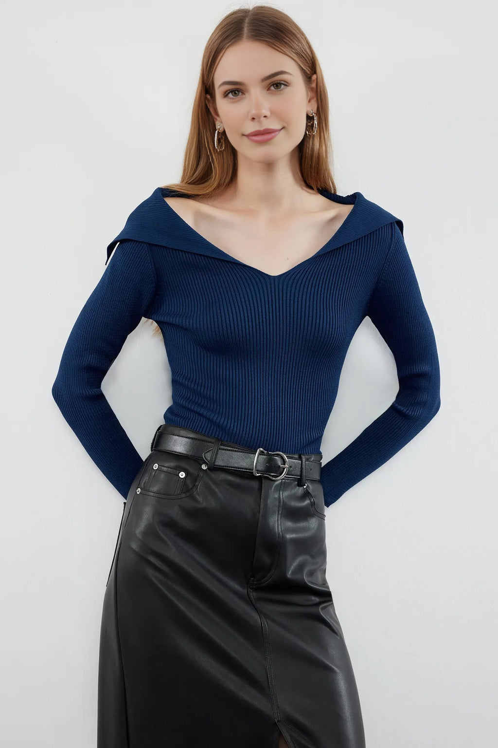 Carmen Collar Knit Sweater