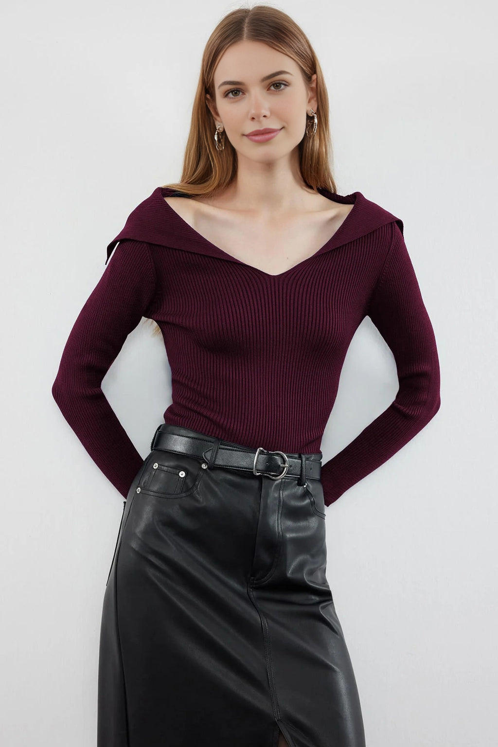Carmen Collar Knit Sweater