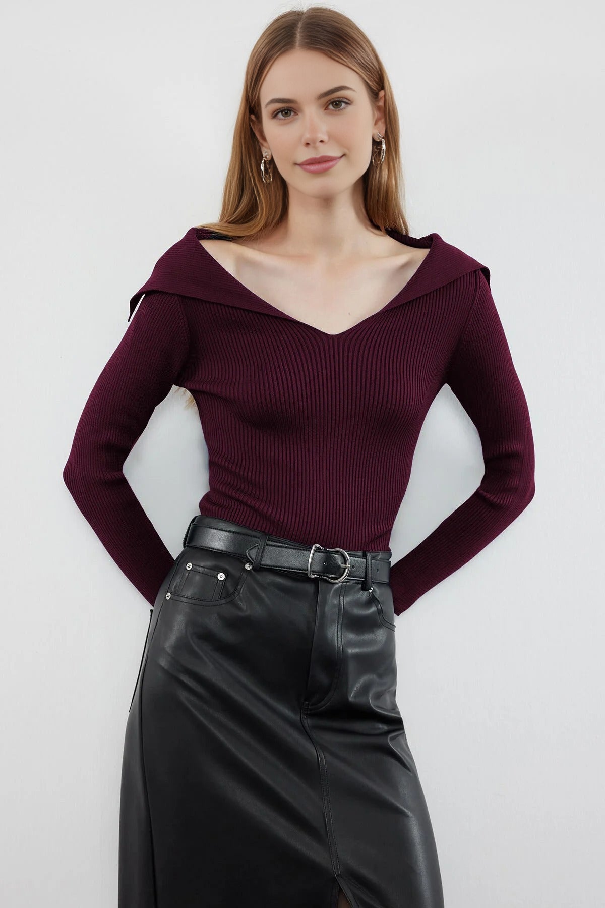 Carmen Collar Knit Sweater