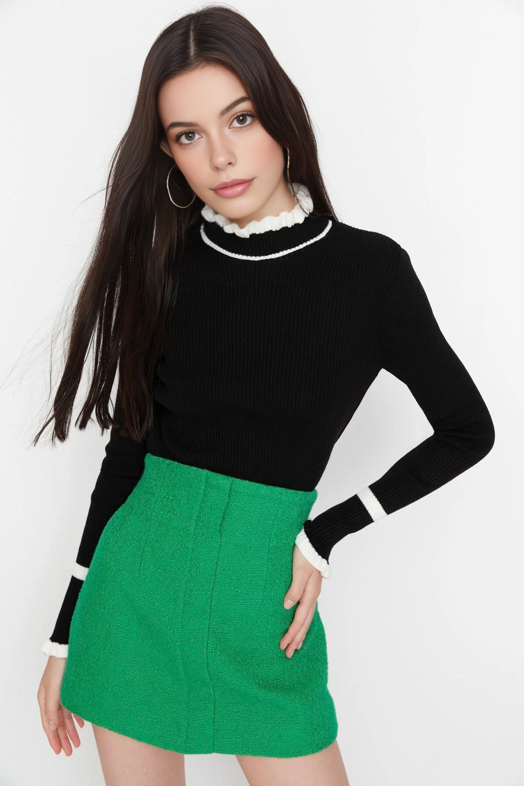 Color Block Knit Sweater