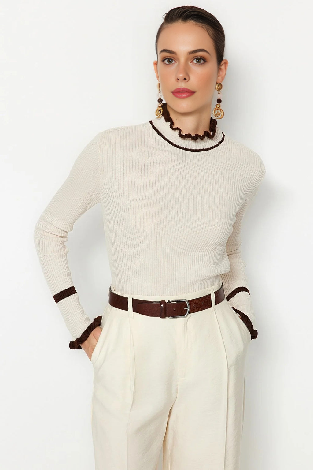 Color Block Knit Sweater