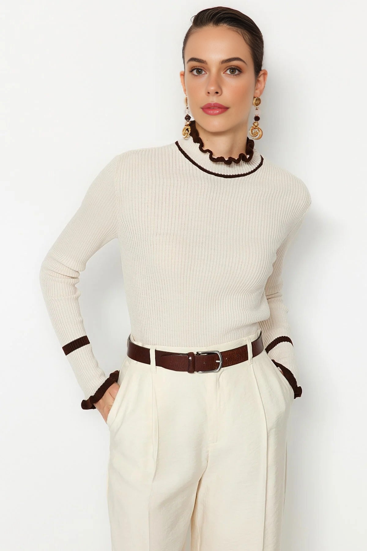 Color Block Knit Sweater