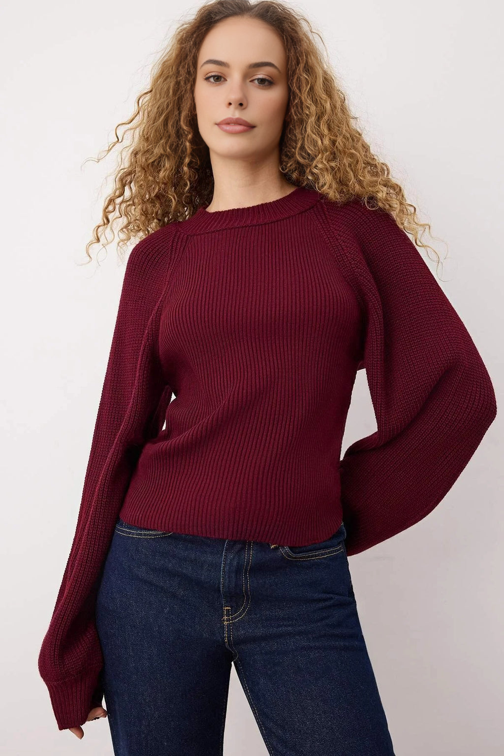 Knit Sweater with Back Cut Out Detail