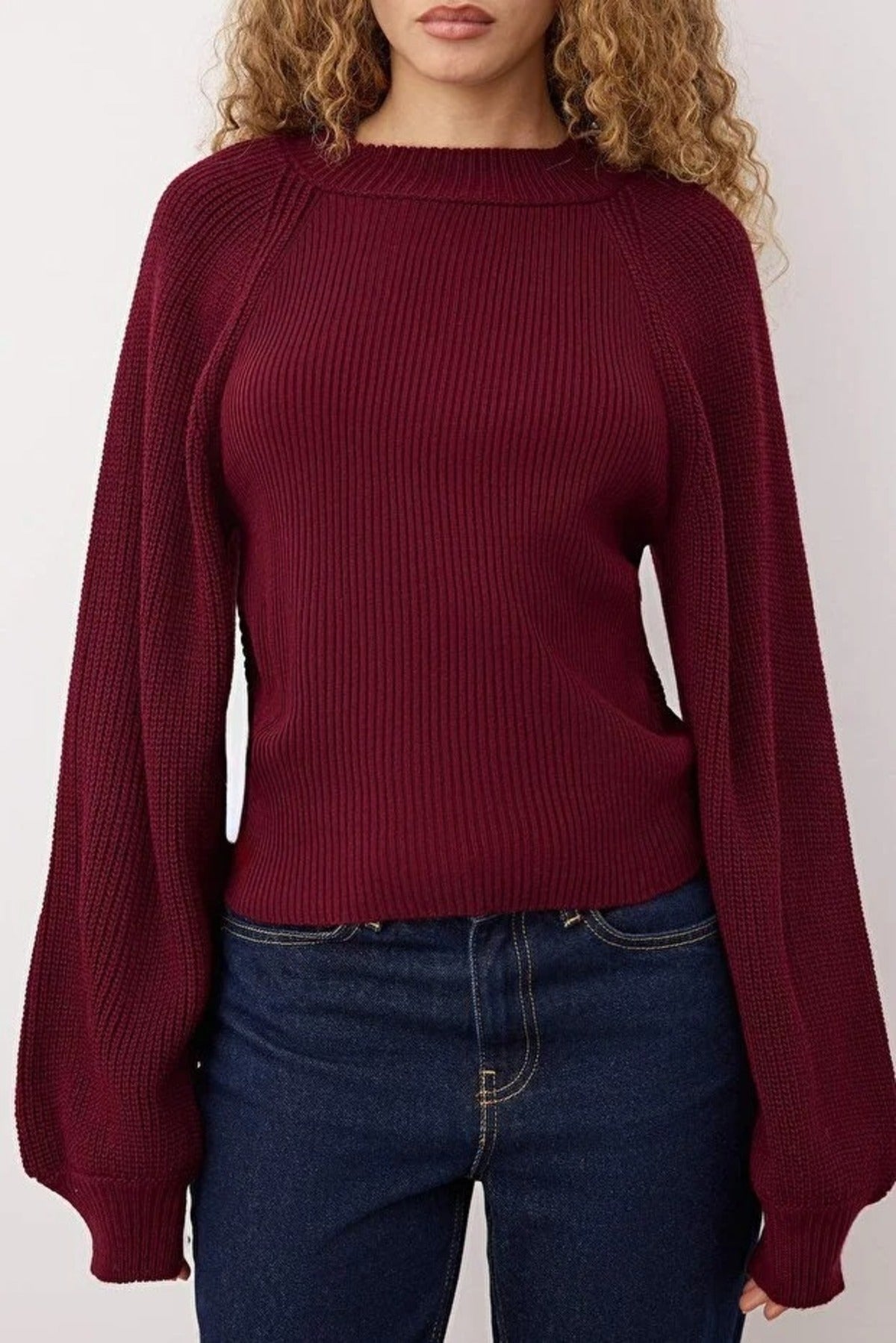 Knit Sweater with Back Cut Out Detail