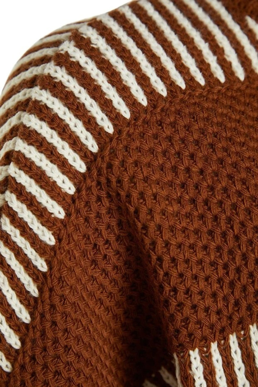 Wide Cut Striped Knit Sweater