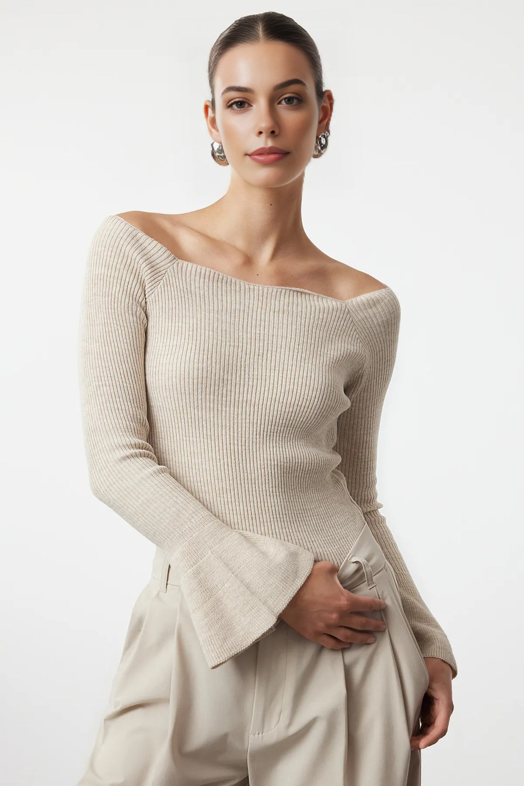 Carmen Collar Knit Sweater