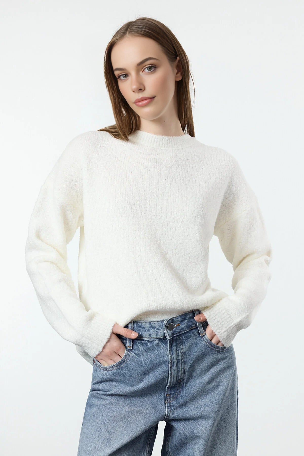 Soft Textured Knit Sweater