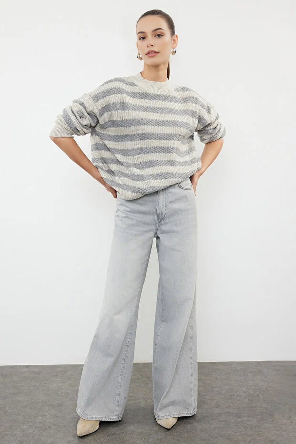 Striped Knit Sweater