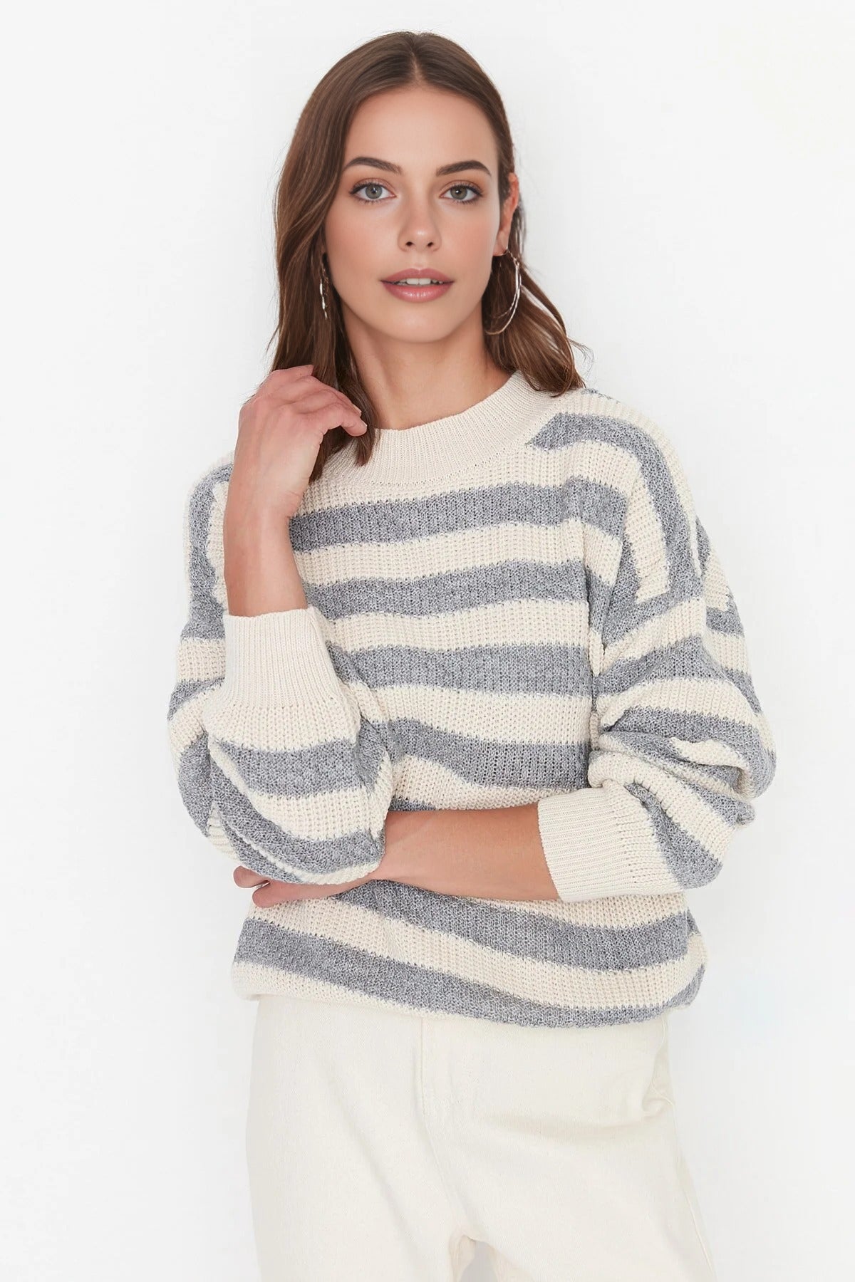 Striped Knit Sweater