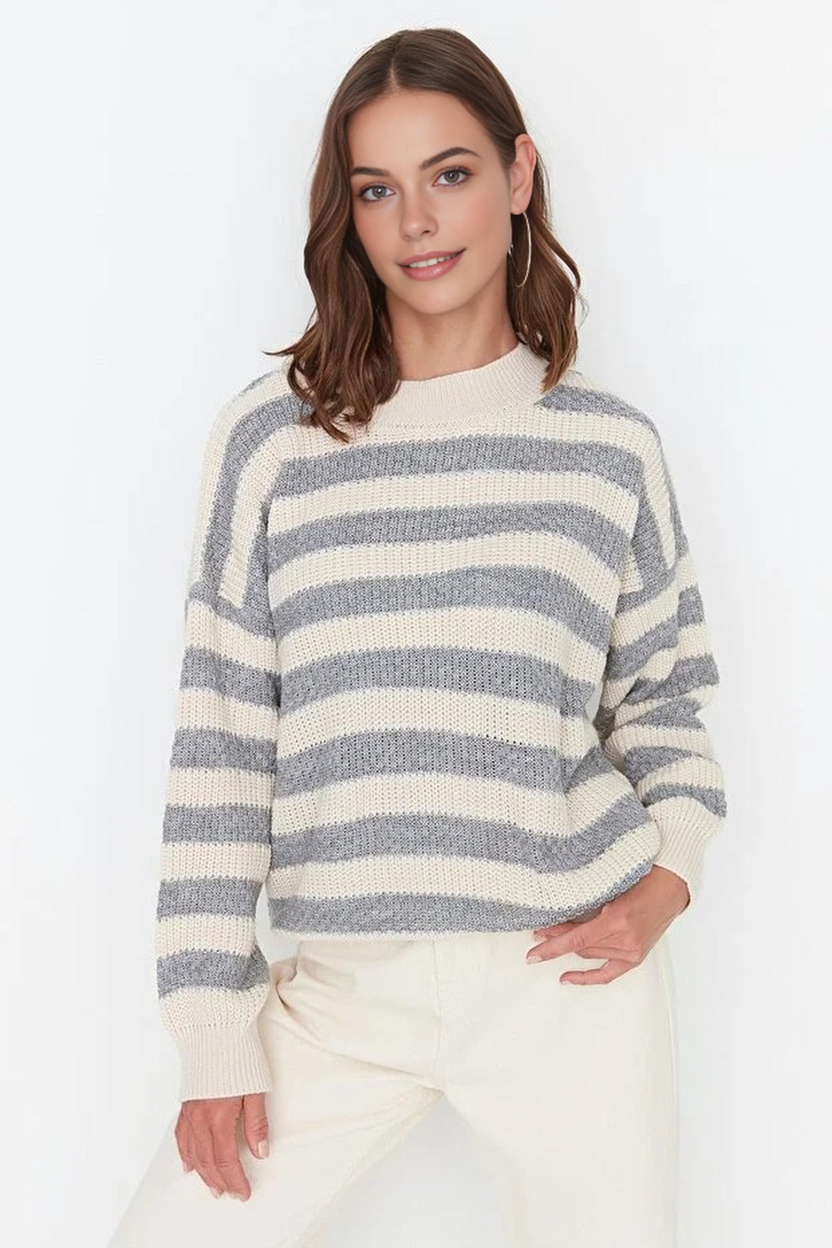 Striped Knit Sweater