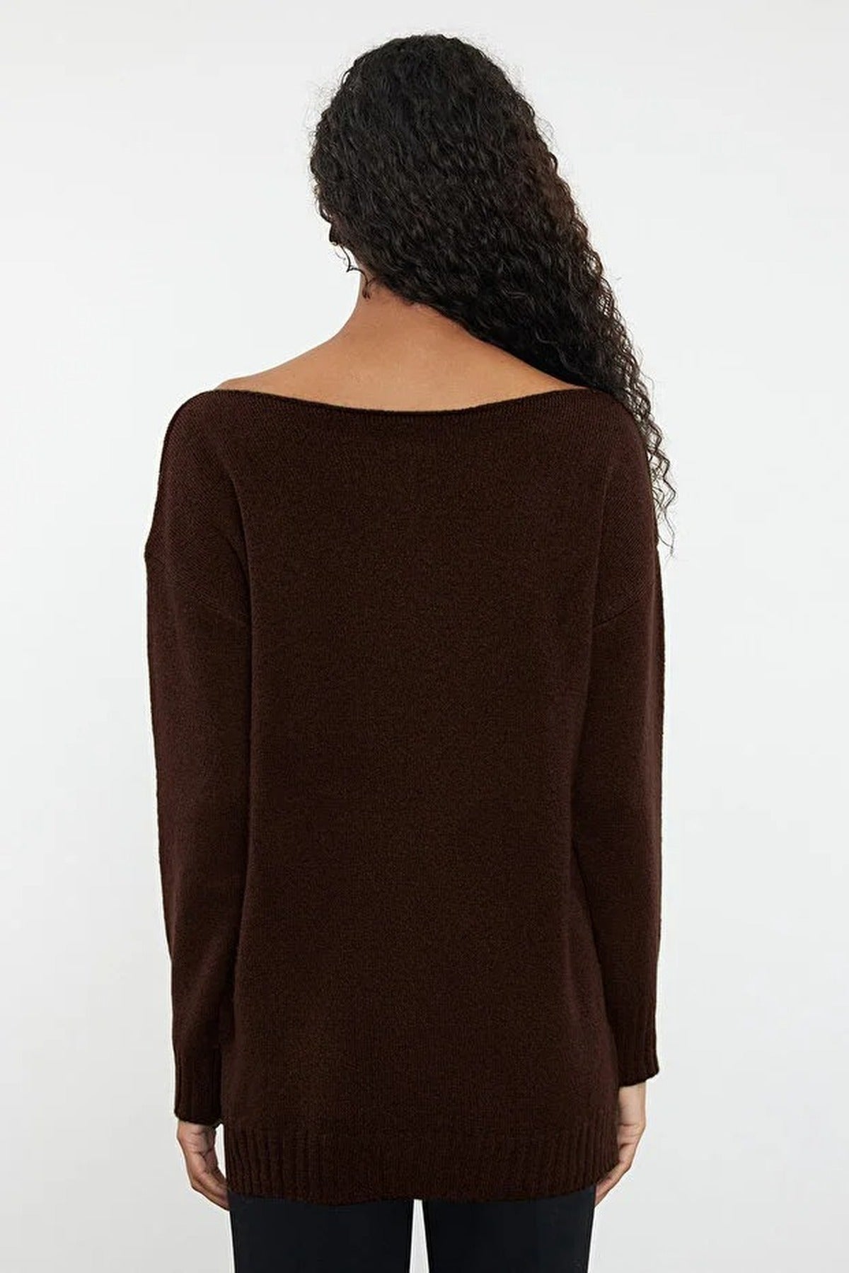 Boat Neck Basic Knit Sweater