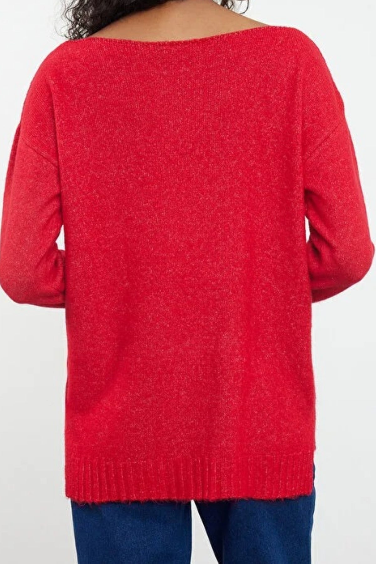 Boat Neck Basic Knit Sweater