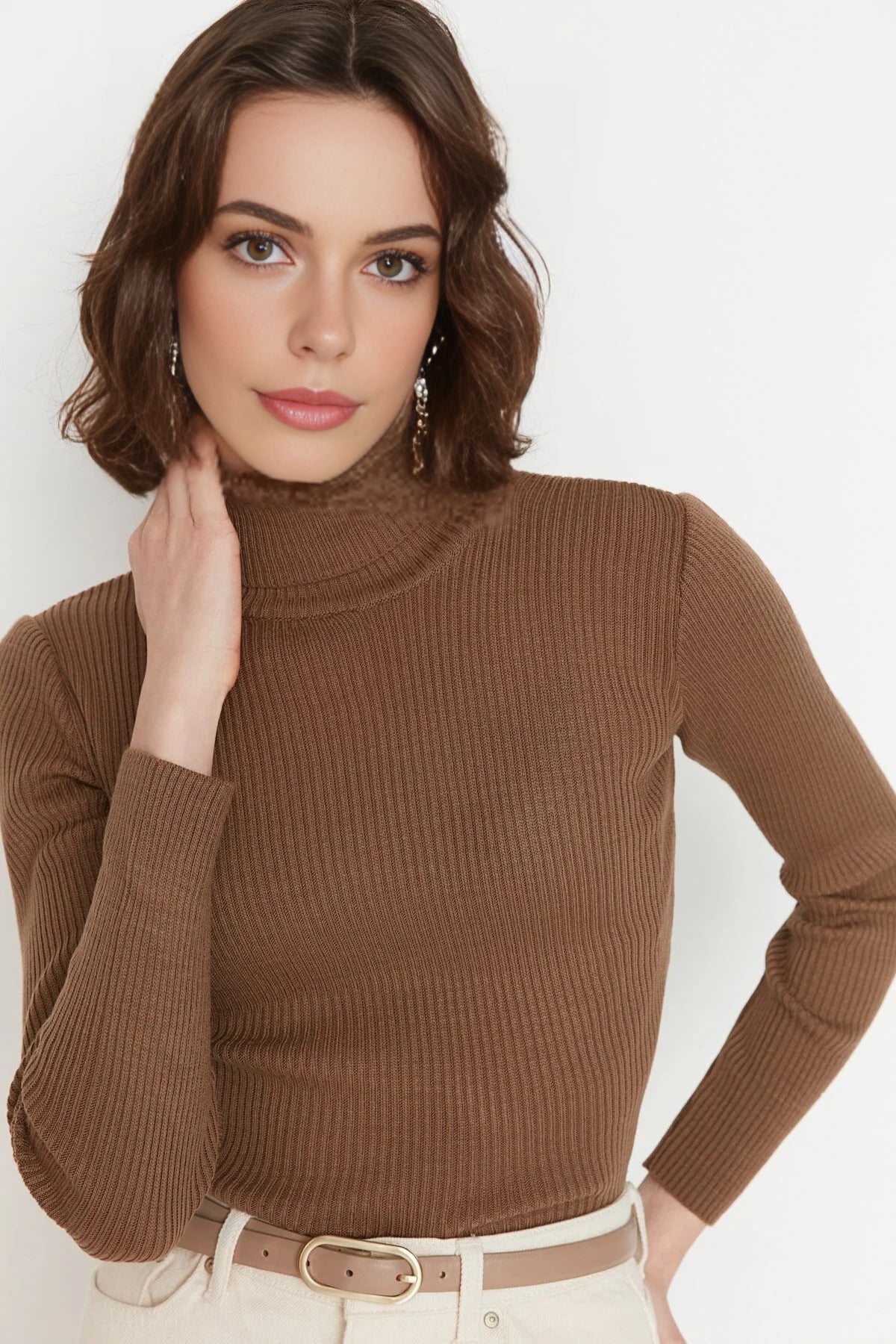 Basic Turtleneck Knit Sweater