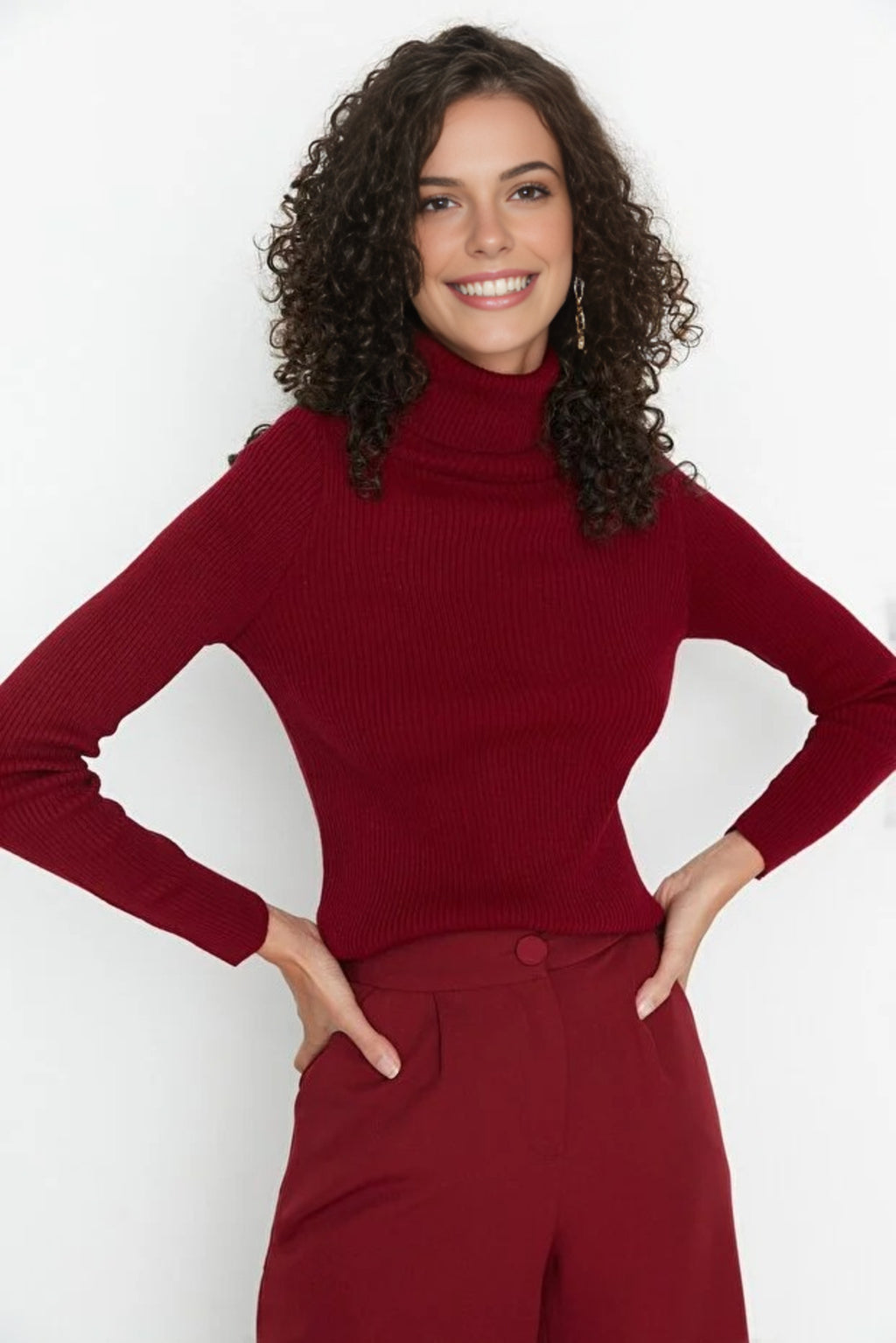 Basic Turtleneck Knit Sweater