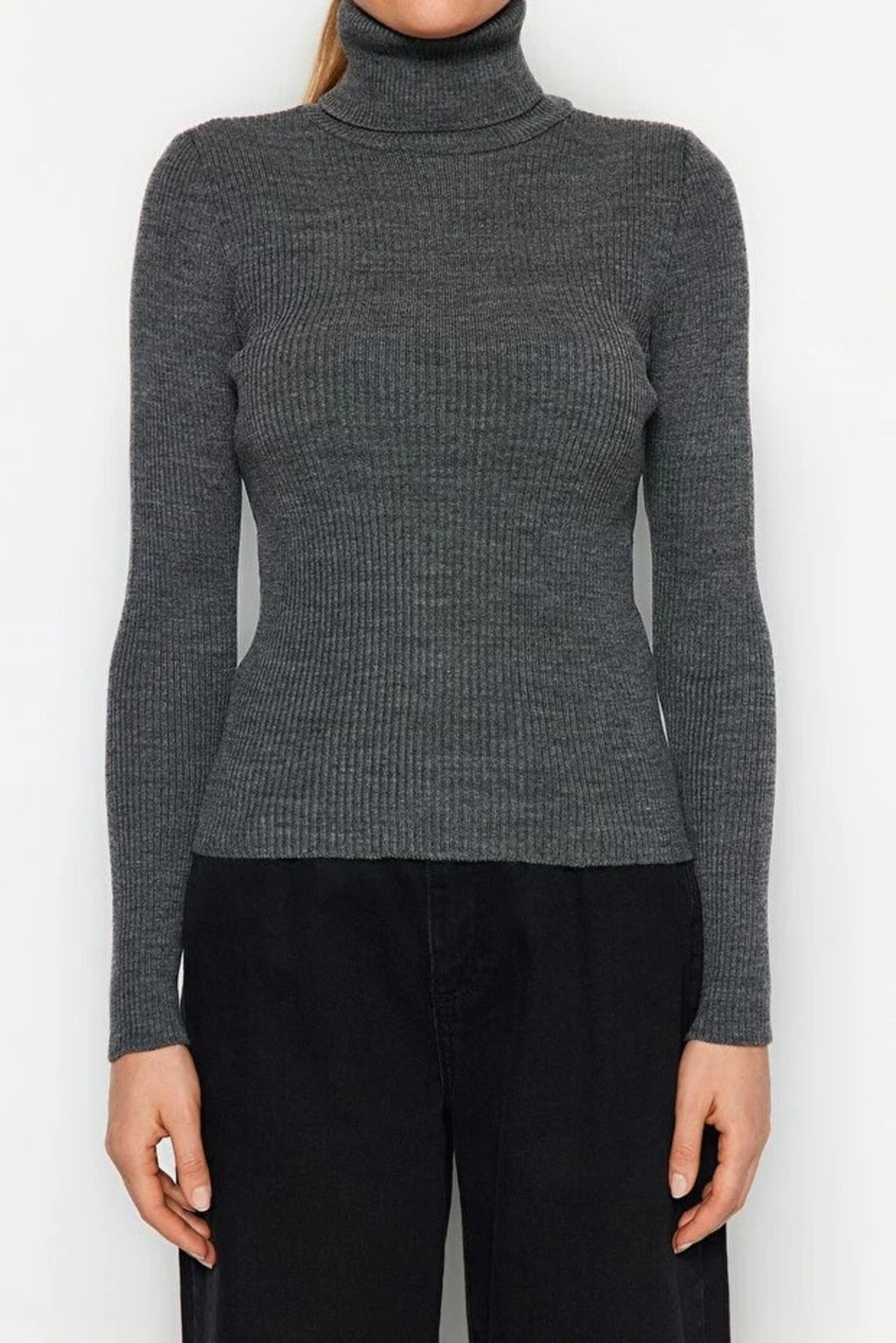 Basic Turtleneck Knit Sweater