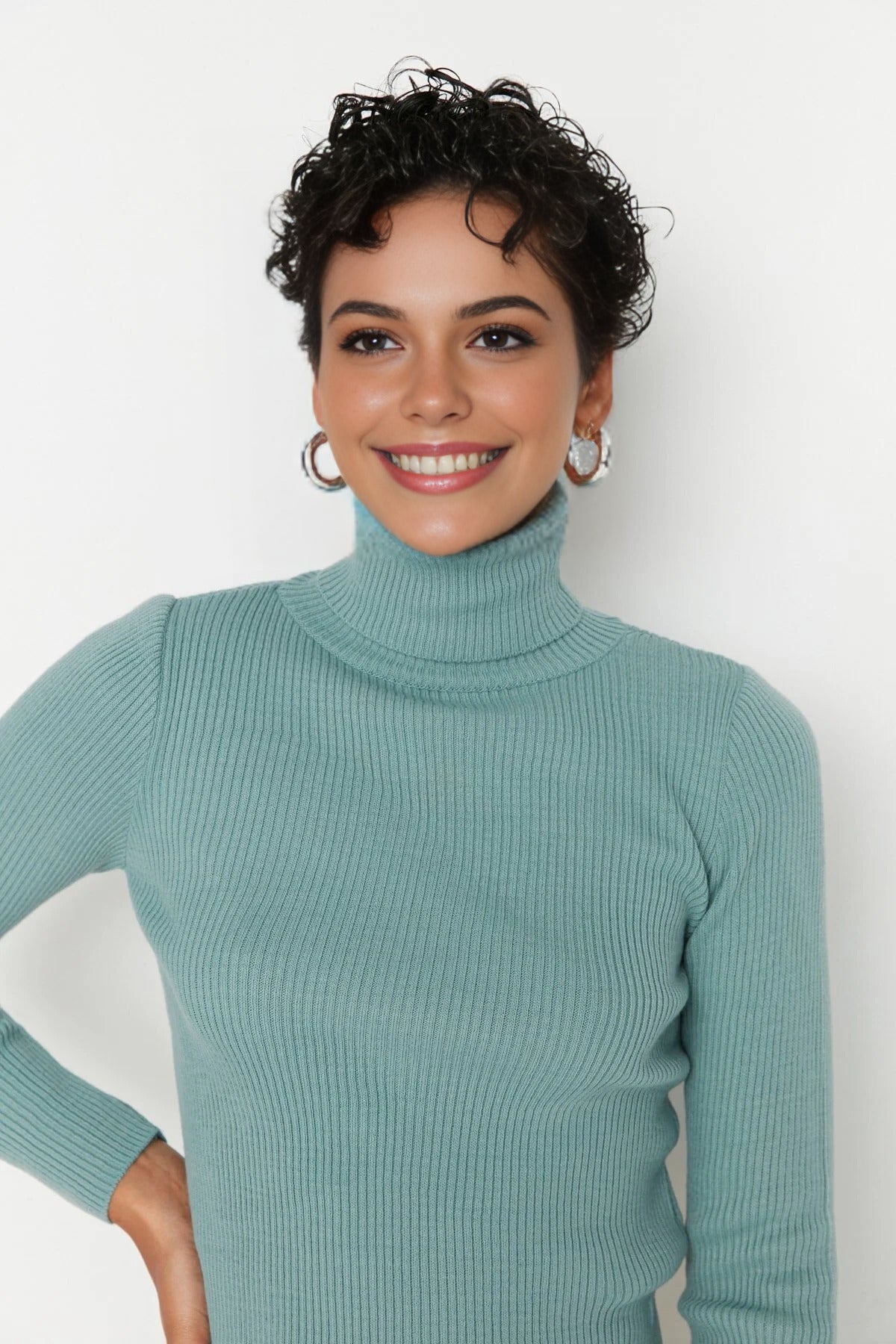 Basic Turtleneck Knit Sweater