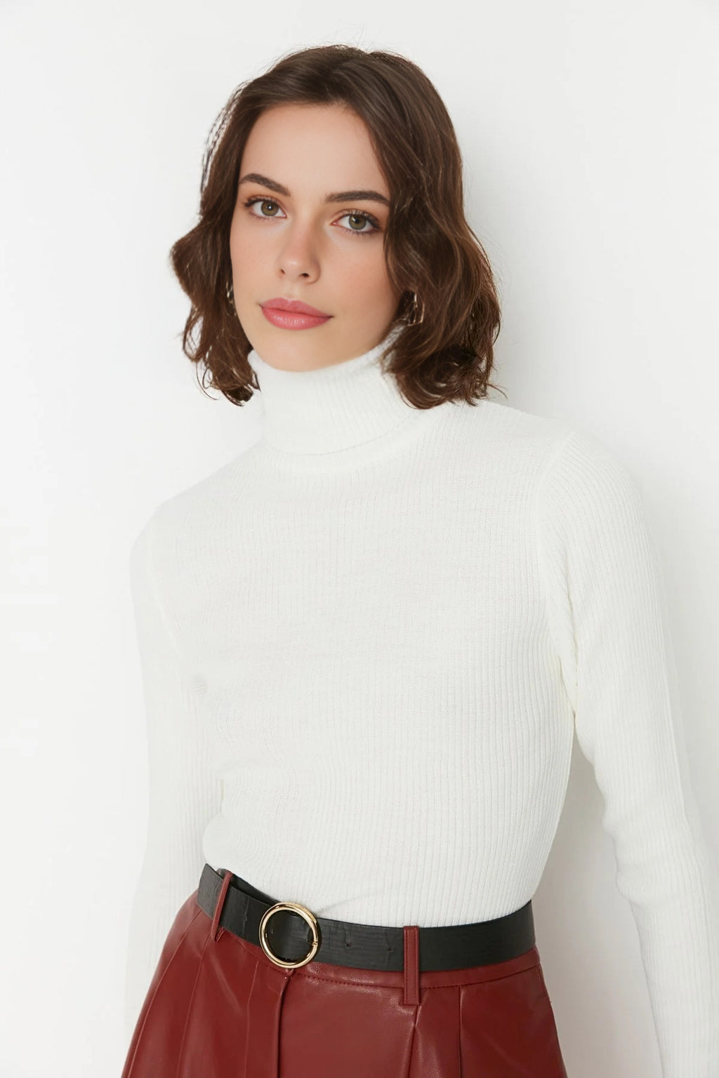 Basic Turtleneck Knit Sweater