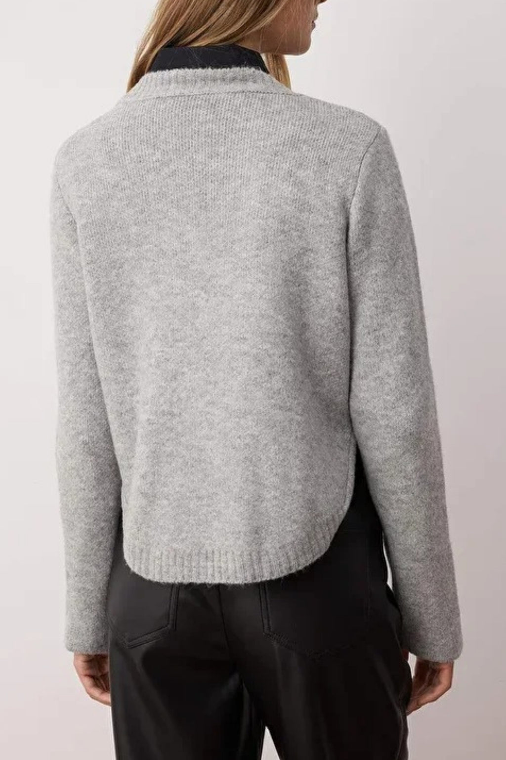 Soft Textured Knit Sweater with Button Detail
