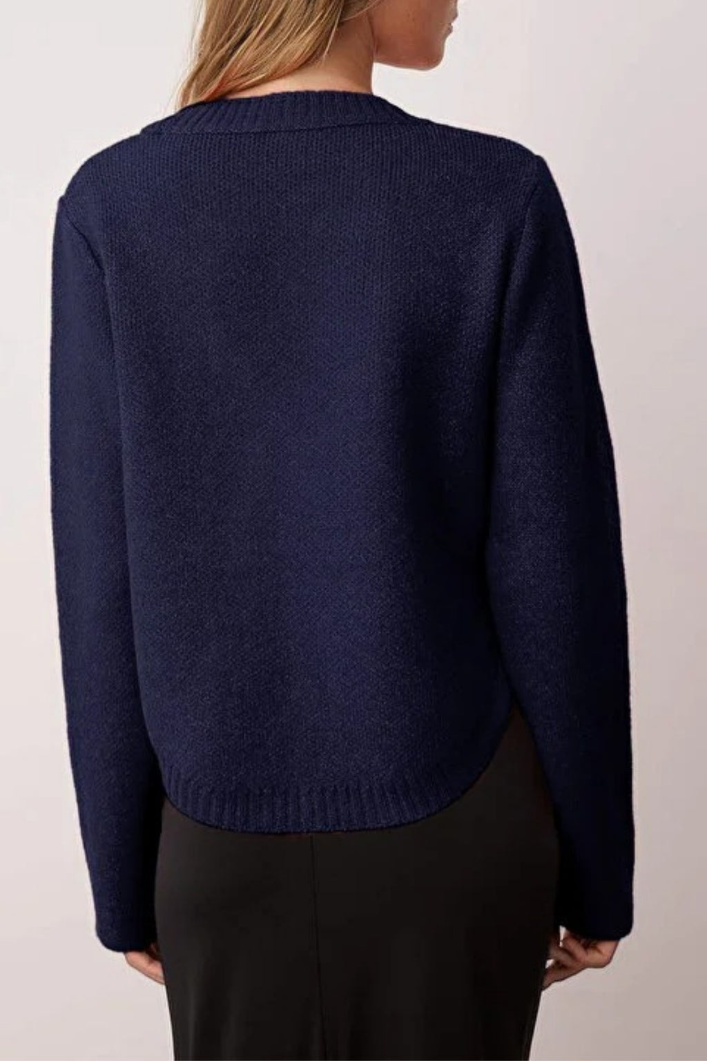 Soft Textured Knit Sweater with Button Detail